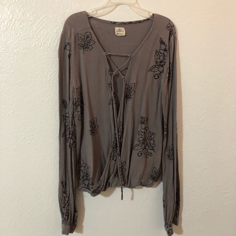 Grey long sleeve top